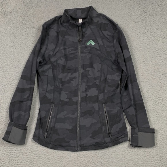 Lululemon Define Jacket Women's 10 Heritage 365 Camo Deep Coal Multi Nulu Barrys - Picture 1 of 16
